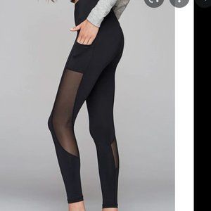 Varley x Revolve Women's Mesh High-Waisted Leggings Black Size XS